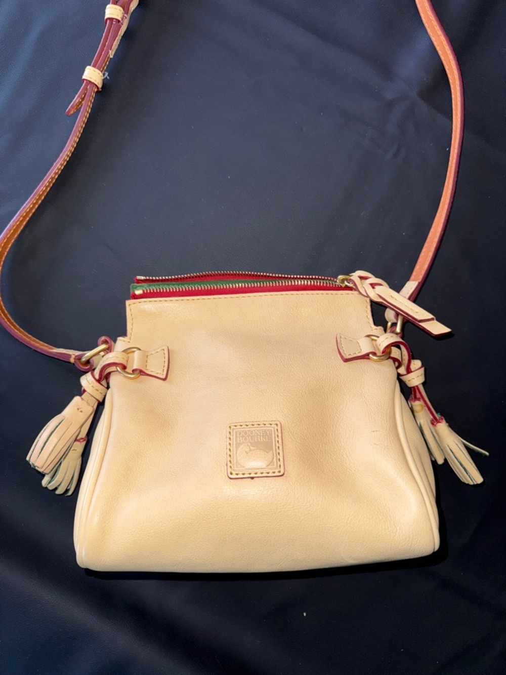 Dooney & Bourke Cream Florentine Nano Crossbody EUC